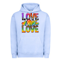 Pigment Grape Ice love is love with hearts Urban Hoodie - texasbilliewilder