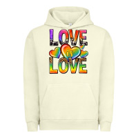 Love Is Love With Hearts Urban Hoodie | Teevron