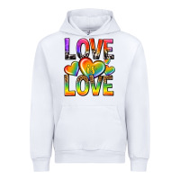 White love is love with hearts Urban Hoodie - texasbilliewilder