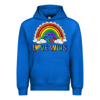 Cobalt love wins with daisy and heart Urban Hoodie - texasbilliewilder
