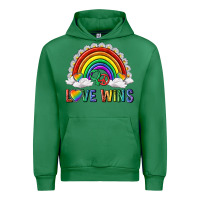 Emerald love wins with daisy and heart Urban Hoodie - texasbilliewilder