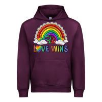 Mauve Wine love wins with daisy and heart Urban Hoodie - texasbilliewilder