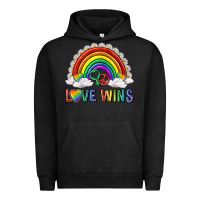 Pigment Black love wins with daisy and heart Urban Hoodie - texasbilliewilder