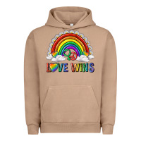Pigment Burro love wins with daisy and heart Urban Hoodie - texasbilliewilder