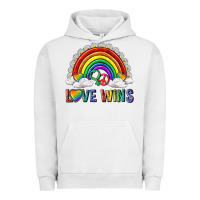 Pigment Lunar Rock love wins with daisy and heart Urban Hoodie - texasbilliewilder