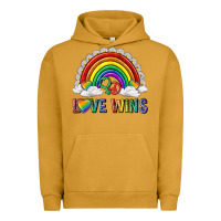 Love Wins With Daisy And Heart Urban Hoodie | Teevron
