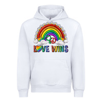 White love wins with daisy and heart Urban Hoodie - texasbilliewilder