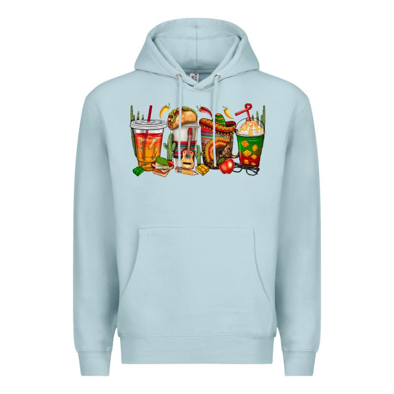 Spanish Teacher Coffee Cups Premium Hoodie by texasbilliewilder | Teevron