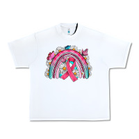 White Breast Cancer Rainbow Urban Heavy Tee - Artiststas