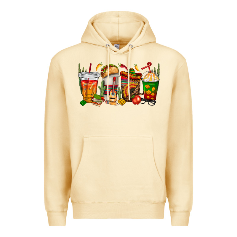 Spanish Teacher Coffee Cups Premium Hoodie by texasbilliewilder | Teevron