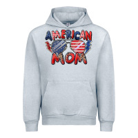 Heather Grey American mom Urban Hoodie - Zillion Design Studio