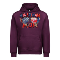 Mauve Wine American mom Urban Hoodie - Zillion Design Studio