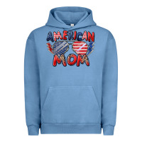 Pigment Pebble Blue American mom Urban Hoodie - Zillion Design Studio