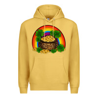 Antique Gold st patricks shamrock gold leopard rainbow Premium Hoodie - RanaPortraitStore