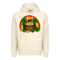 Sandshell st patricks shamrock gold leopard rainbow Premium Hoodie - RanaPortraitStore