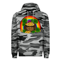 Slate Camo st patricks shamrock gold leopard rainbow Premium Hoodie - RanaPortraitStore