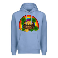 Colony Blue st patricks shamrock gold leopard rainbow Premium Hoodie - RanaPortraitStore