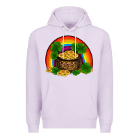 Lilac st patricks shamrock gold leopard rainbow Premium Hoodie - RanaPortraitStore