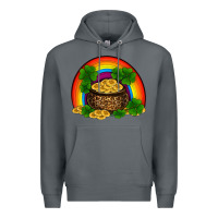 Rock st patricks shamrock gold leopard rainbow Premium Hoodie - RanaPortraitStore