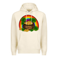 Tofu st patricks shamrock gold leopard rainbow Premium Hoodie - RanaPortraitStore