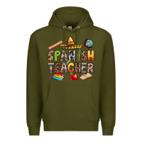 Army Green spanish teacher Premium Hoodie - texasbilliewilder