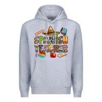 Heather Grey spanish teacher Premium Hoodie - texasbilliewilder
