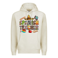 Oatmeal Heather spanish teacher Premium Hoodie - texasbilliewilder
