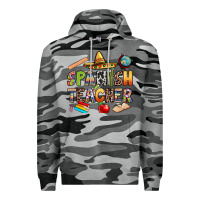 Slate Camo spanish teacher Premium Hoodie - texasbilliewilder