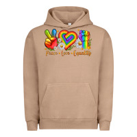 Pigment Burro peace love equality Urban Hoodie - texasbilliewilder