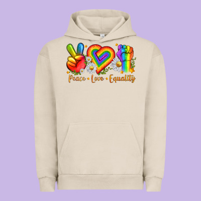 Urban Hoodie peace love equality