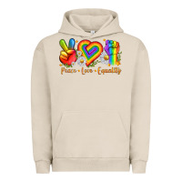 Pigment French Oak peace love equality Urban Hoodie - texasbilliewilder