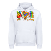 White peace love equality Urban Hoodie - texasbilliewilder