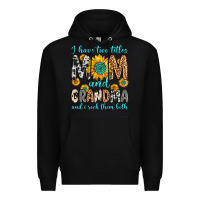 Black i have two titles mom and grandma and i rock them Premium Hoodie - Zillion Design Studio