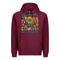 Burgundy i have two titles mom and grandma and i rock them Premium Hoodie - Zillion Design Studio