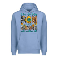 Colony Blue i have two titles mom and grandma and i rock them Premium Hoodie - Zillion Design Studio