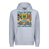 Heather Grey i have two titles mom and grandma and i rock them Premium Hoodie - Zillion Design Studio