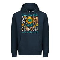 Navy i have two titles mom and grandma and i rock them Premium Hoodie - Zillion Design Studio