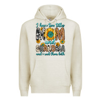 Oatmeal Heather i have two titles mom and grandma and i rock them Premium Hoodie - Zillion Design Studio