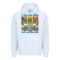 White i have two titles mom and grandma and i rock them Premium Hoodie - Zillion Design Studio