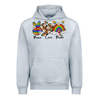 Heather Grey peace love pride Urban Hoodie - texasbilliewilder