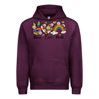 Mauve Wine peace love pride Urban Hoodie - texasbilliewilder