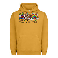 Pigment Peanut Butter peace love pride Urban Hoodie - texasbilliewilder