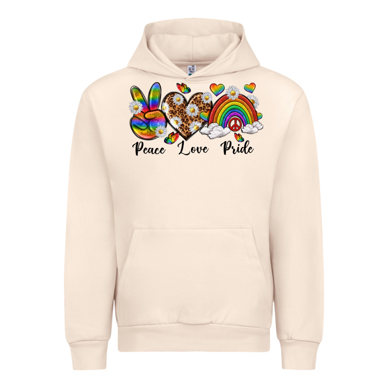 Peace Love Pride Urban Hoodie by texasbilliewilder | Teevron