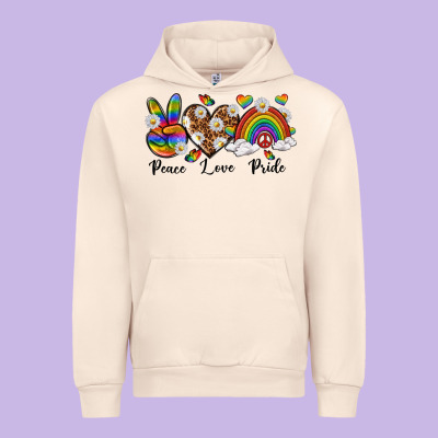 Urban Hoodie peace love pride