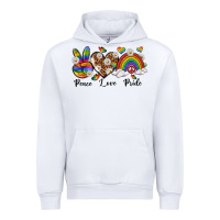 White peace love pride Urban Hoodie - texasbilliewilder