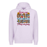 Lilac give me coffee to get me started and jesus to keep Premium Hoodie - Zillion Design Studio