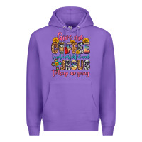 Purple give me coffee to get me started and jesus to keep Premium Hoodie - Zillion Design Studio