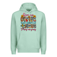 Seafoam give me coffee to get me started and jesus to keep Premium Hoodie - Zillion Design Studio