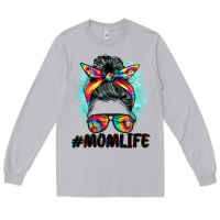 Moon Dust tie dye momlife messy bun Long Sleeve Tee - BarkalooDesign