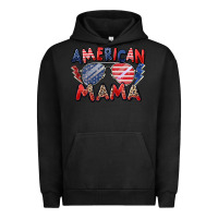 Pigment Black American mama Urban Hoodie - Zillion Design Studio